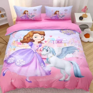 Custom Modern 3D Printed Satin Jacquard Duvet Cover Kids Baby Bear Bedding Set Microfiber Toddler Girl Bedding Woven Cartoon