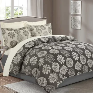 Custom Modern Bed Sheet Bedding Set Floral Jacquard Polyester 3 Piece Comforter Sets for Home & Hotel Use