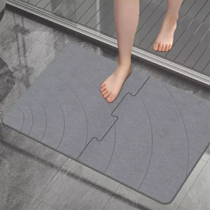Custom Modern Diatomaceous Bath Mats Eco Friendly Non Slip Foldable Odorless for Kitchen and Bathroom Use
