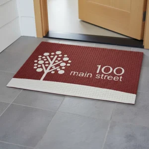 Custom Modern Eco Friendly Water Hog Type Logo Mat Commercial Entrance Door Mat Non Slip Solid Back Floor Carpet