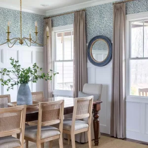 Custom Modern European Waterproof Insulated Polyester Linen Curtain Panels for Dining Room