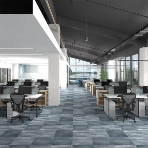 Custom Modern Loop Pile Residential Commercial Carpet Tiles Eco friendly 50x50cm Nylon PVC Backing