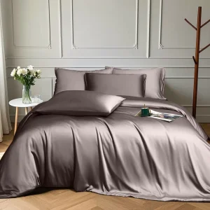 Custom Modern Luxury Bamboo Bedding Set 60s Eco-Friendly Organic Duvet Cover Flat Sheet Pillowcase Soft Comfortable Home Hotel