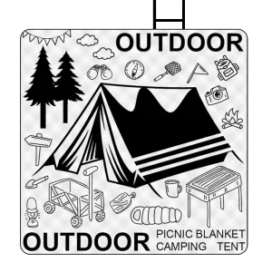 Custom Modern Outdoor Picnic Blanket Extra Large Sand Free Waterproof Portable Hiking Camping Picnic Blanket Mat