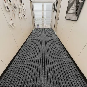 Custom Modern Solid Color Polyester Bedroom Office Living Room Mat TPR Backing Entryway Non Slip Indoor Runner Rugs Hallway