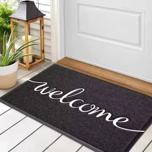Custom Modern Style PVC Christmas Doormat Carpet Logo Pattern Non slip Backing Custom Color for Outdoor Entrance Home Hotel Use