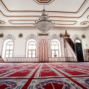 Custom Mosque Prayer Carpet Wall to Wall Masjid Rug Fire Retardant Axminster Carpet for Public Religious Space