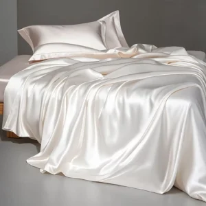 Custom Mulberry Silk Bedding Sets Bed Sheets Comfortable Softer Duvet Covers Bedding Set Skin friendly for Sensitive Skin
