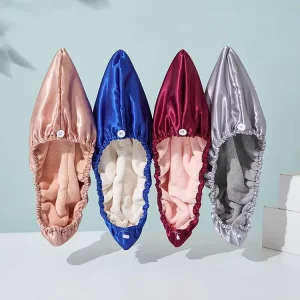 Custom Mulberry Silk Dry Hair Cap 100% Pure Silk Hair Drying Towel Luxury Quick Drying Wrap Towel