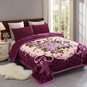Custom Multi-colour King Size 12kg Thick Korean Style All Seasons Soft Cosy Fleece Raschel Blanket
