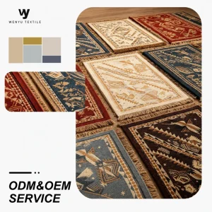 Custom Multifunctional Polyester Woven Jacquard Throw for European Home Decor