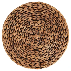 Custom Natural Material Round Mat Hand Made Round Water Hyacinth Woven Table Decor Placemats
