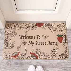 Custom Natural Rubber Non-Skid Indoor Outdoor Entrance Door Mats for Home