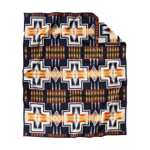 Custom Navajo Style Wool Jacquard Blanket Woven Ethnic Throw for Home Decor