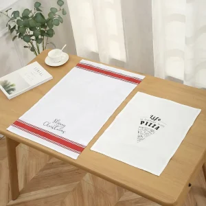 Custom New Arrival Modern Minimalist Printed Cotton Kitchen Tea Towels Quick Dry Absorbent Dish Towel for Hotel