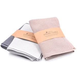 Custom Next-level Absorbency Microfiber Fabrics Waffle Towel Kitchen Cafe Dish Towel Sublimation Weave Kitchen Towels