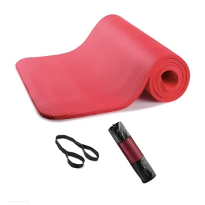 Custom Non Slip 8mm 10mm 12mm 15mm 20mm 1inch Thick Exercise NBR Yoga Mat with Carry Strap and Carry Bag