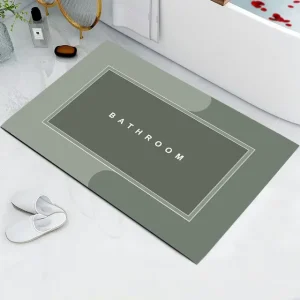 Custom Non Slip Water Absorbent Rubber Floor Mat Set 40*60cm 50*80cm 60*90cm Diatomite Bathroom Mats for Home Hotel Free Sample