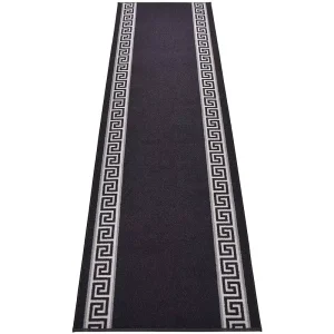 Custom Non Woven Fabric Backing Non Slip Black Runner Rug