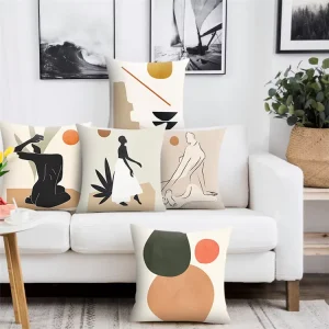 Custom Nordic Style Square Cushion Cover Decorative Soft Throw Pillow for Home Decor