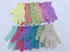 Custom Nylon Exfoliating Bath Washcloths Scrub Towels Multi Color Gentle Body Exfoliation Daily Use Supply