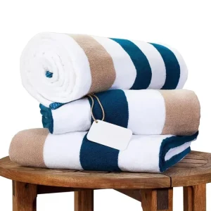Custom OEM Luxury Jacquard Printed Woven Personalized Extra Large Bath Beach Towel with Logo