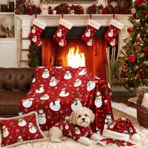 Custom OEM ODM Christmas Snowman Blanket Festive Sofa Bed Decor Perfect for Kids Adults and Family