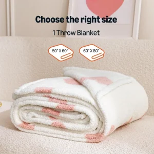 Custom OEM ODM Eco Friendly Portable Folded Super Soft Half Pile Plush Blanket Fluffy Bed Throw Luxury Fuzzy Cozy Couch All
