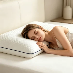 Custom OEM ODM High Quality Logo Breathable Cooling Gel Infused Memory Foam Pillow Orthopedic Relaxing Bed Pillow for Neck