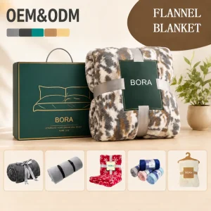 Custom OEM ODM Modern Vintage Variegated Sherpa Throw Blanket Fuzzy Soft Cozy Thick Warm Customized for Couch Bed