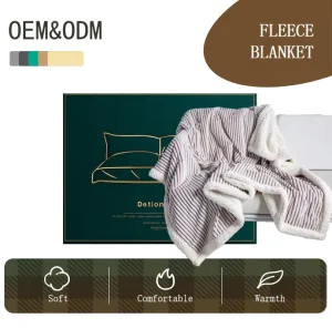 Custom OEM ODM Sherpa Fleece Throw Blanket Super Soft Fuzzy Cozy Plush Sherpa Plush Throw
