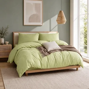 Custom OEM ODM Solid Color 100% Duvet Cover Set 100% T Shirt Cotton Super Soft Breathable 3pc Bedding Set Home Bedroom