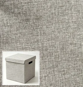 Custom Order Fast Scheduling Production Cationic Linen Fabric 100% Polyester Thick for Storage Box Cushion Sofa Home Textile