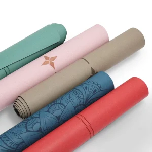 Custom Organic Eco Friendly Non Slip Waterproof Durable 5mm Arch Design Pilates Mat Natural PU Suede Rubber Customizable Travel