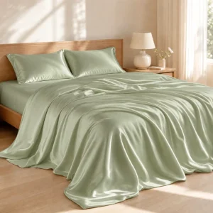 Custom Organic Natural 100% Mulberry Silk Pillowcase Bedding Sheets Sets for Sleep