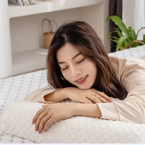 Custom Orthopedic Memory Foam Pillow Bed Zero Pressure Geometric Pattern Massage Neck Pillow Low Price Bed Pillows Fabric Case