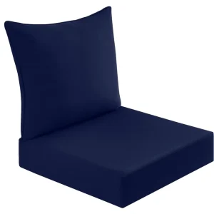 Custom Outdoor Non-Slip Base Waterproof Cover Portable Foam for Garden Patio Lounge Furniture Chair Deep Seat Pillows Cushions
