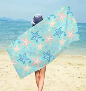 Custom Oversized Digital Printed Beach Towels Sand Free Absorbent Quick Drying Embroidery Towel