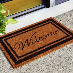 Custom PVC Home Carpet Entrance Doormat Coconut Palm Porch Wear Resistant Non-slip Doormat Cuttable Coil Doormat