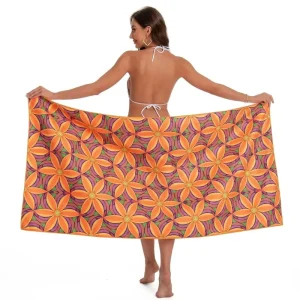 Custom Pattern Cotton Beach Towel Soft Microfiber Bath and Swim Towel with Personalized Jacquard Woven Logo Design