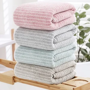 Custom Pattern Designer Fashion Luxury Plain Thick Soft Microfiber Terry Sheets Extra Large Hotel Bath Towels Set 70 x 140