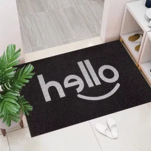 Custom Pattern Home Use Rug Hello Door Mat Printing Thick PVC Material Anti Slip Welcome Entrance Doormat