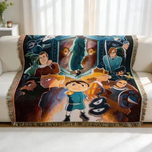 Custom Pattern Jacquard Tapestry Woven Four Seasons Portable Personalized Custom Camping Picnic Sofa Throws Blanket