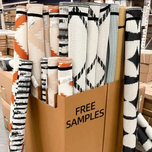 Custom Pattern Logo Size Patio Outdoor Carpet Bohemia RV Outdoor Rug UV Resistant Recycled Plastic Mat PP Material Garden Carpet