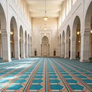Custom Pattern Print Machine Production Mosque Carpet Anti slip Large Floor Rug Factory Manufacturer for Mosque Church