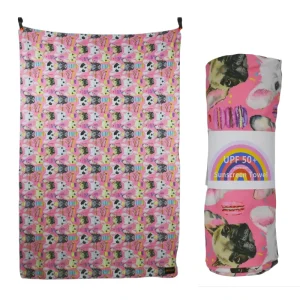 Custom Pattern UV protection Light Weight Sand Proof Skin Friendly Cooling Beach Towel