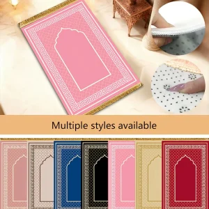 Custom Personalized Adult Big Sponge Prayer Mat Soft Polyester Thick Antimicrobial Prayer Rug Islam