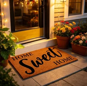 Custom Personalized Anti slip Coir Door Mat Heavy Duty Easy Clean Entry Door Mat Coir Mat Outdoor Indoor Use Home