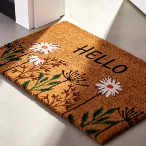 Custom Personalized Coir Doormat Non Slip PVC Backing Welcome Mat for Front Door Porch Entryway Home Decor