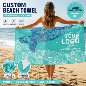 Custom Personalized High Quality Oversized Print Beach Towel Microfiber Quick Dry Sand Free Beach Chair Towel for Women’s